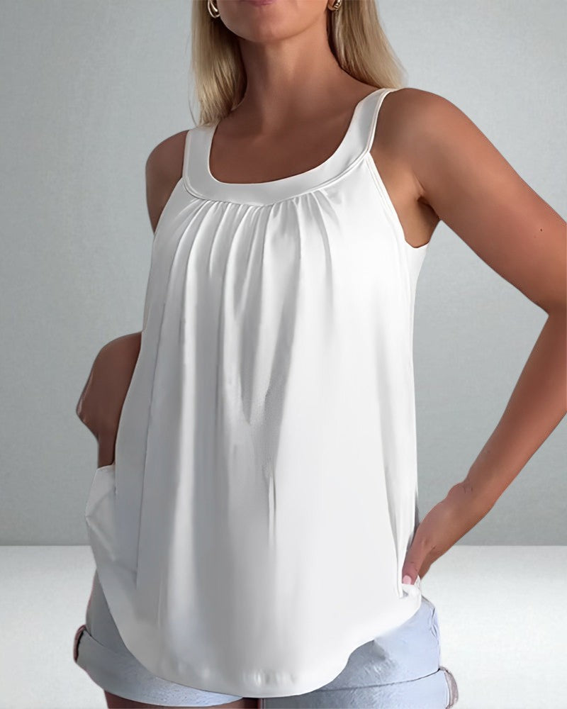 The Alessia Strapless Pleated Top