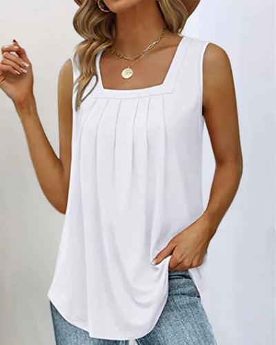 The Ava Pleated Tank Top