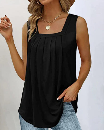 The Ava Pleated Tank Top
