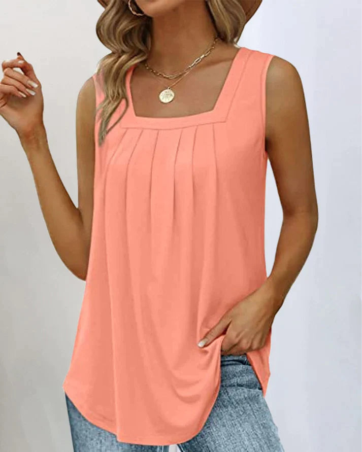 The Ava Pleated Tank Top