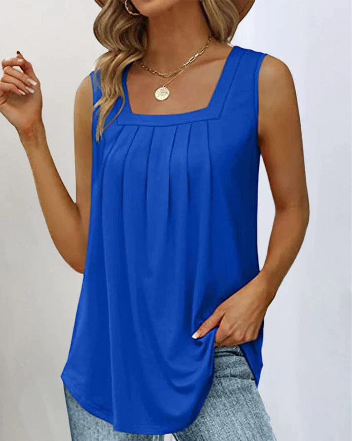 The Ava Pleated Tank Top
