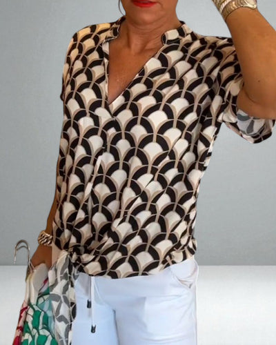 The Zabrina Geometric Print Top