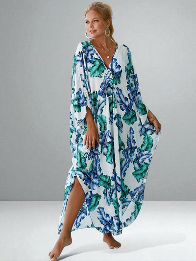 The Alina Palm Leaf Dress