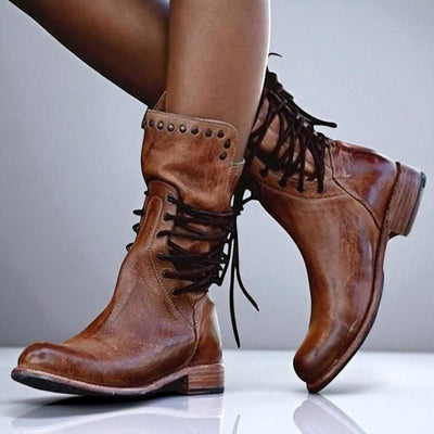 The Valeria Lace-Up Boots