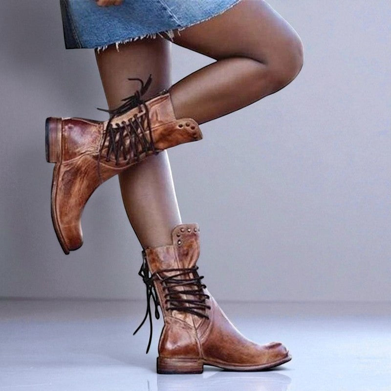 The Valeria Lace-Up Boots