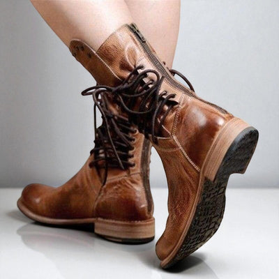 The Valeria Lace-Up Boots