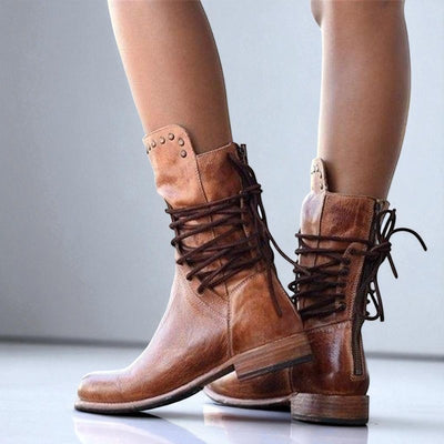 The Valeria Lace-Up Boots