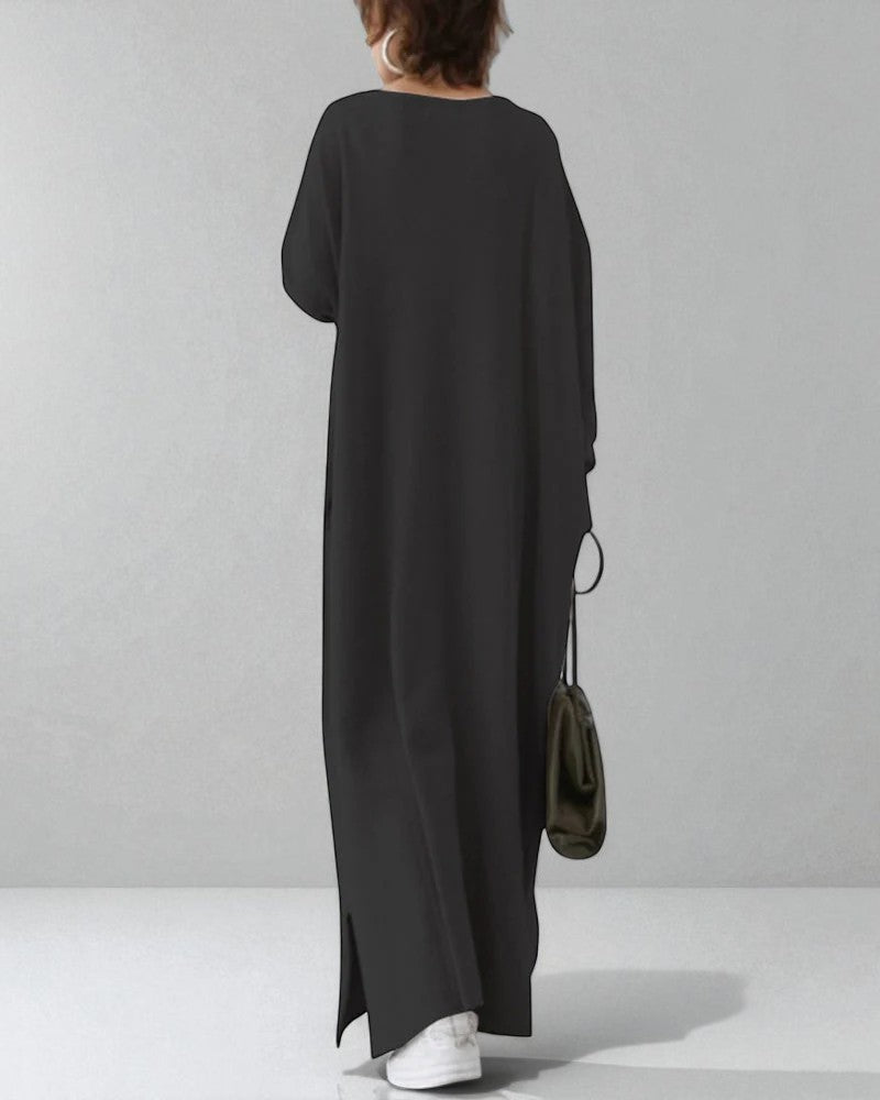 The Elena Casual V-Neck Dress