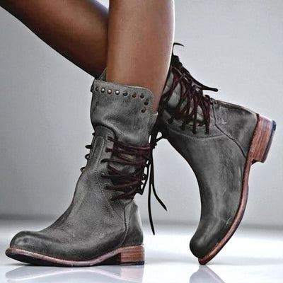 The Valeria Lace-Up Boots
