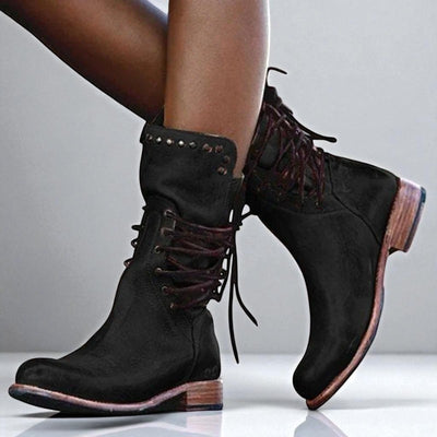The Valeria Lace-Up Boots