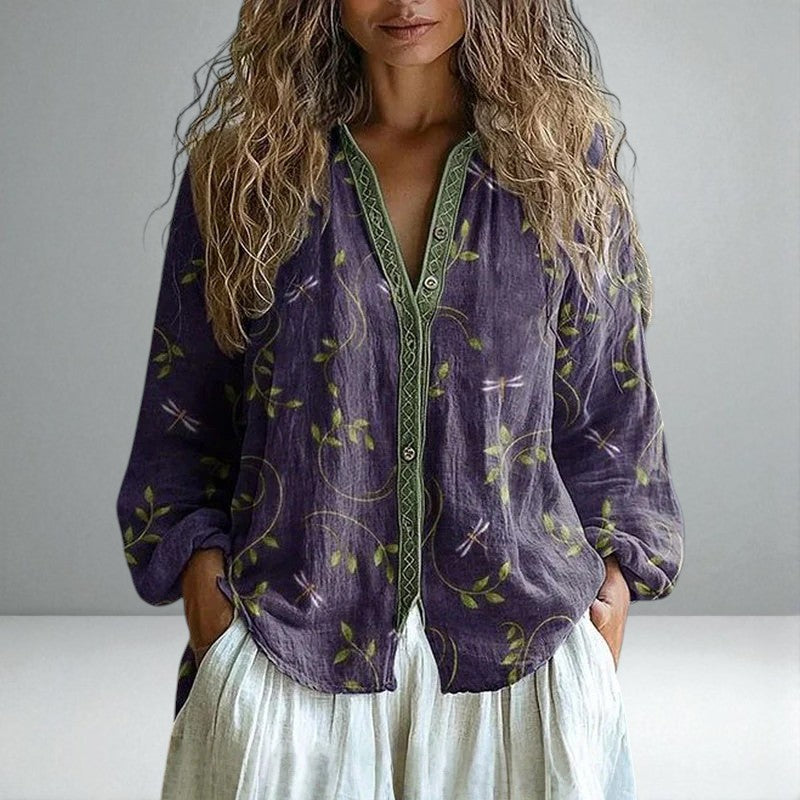 The Lila Leaf Blouse