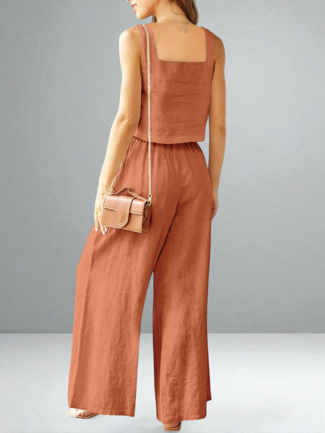 The Isabella Square Neck & Wide Leg Set