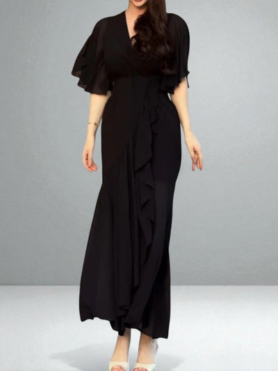 The Selina Trumpet Sleeve Wrap Dress