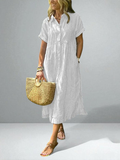 The Elodie Striped Shirt Dress