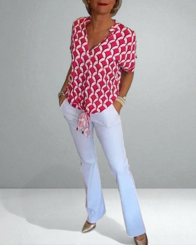 The Zabrina Geometric Print Top