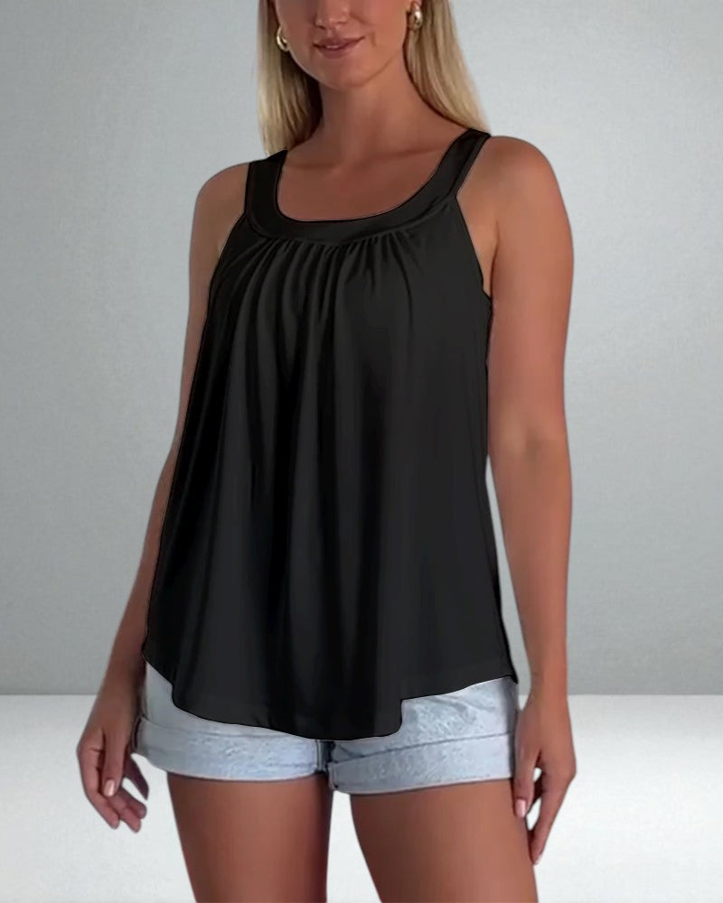 The Alessia Strapless Pleated Top