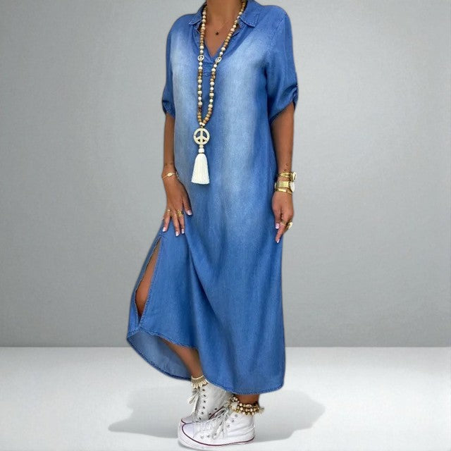 The Lea Denim-Look Dress