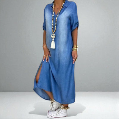 The Lea Denim-Look Dress