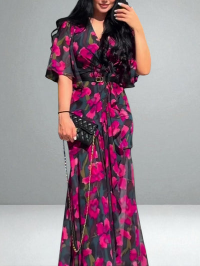The Selina Trumpet Sleeve Wrap Dress