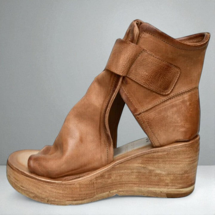 The Maribel Buckled Wedge Sandals