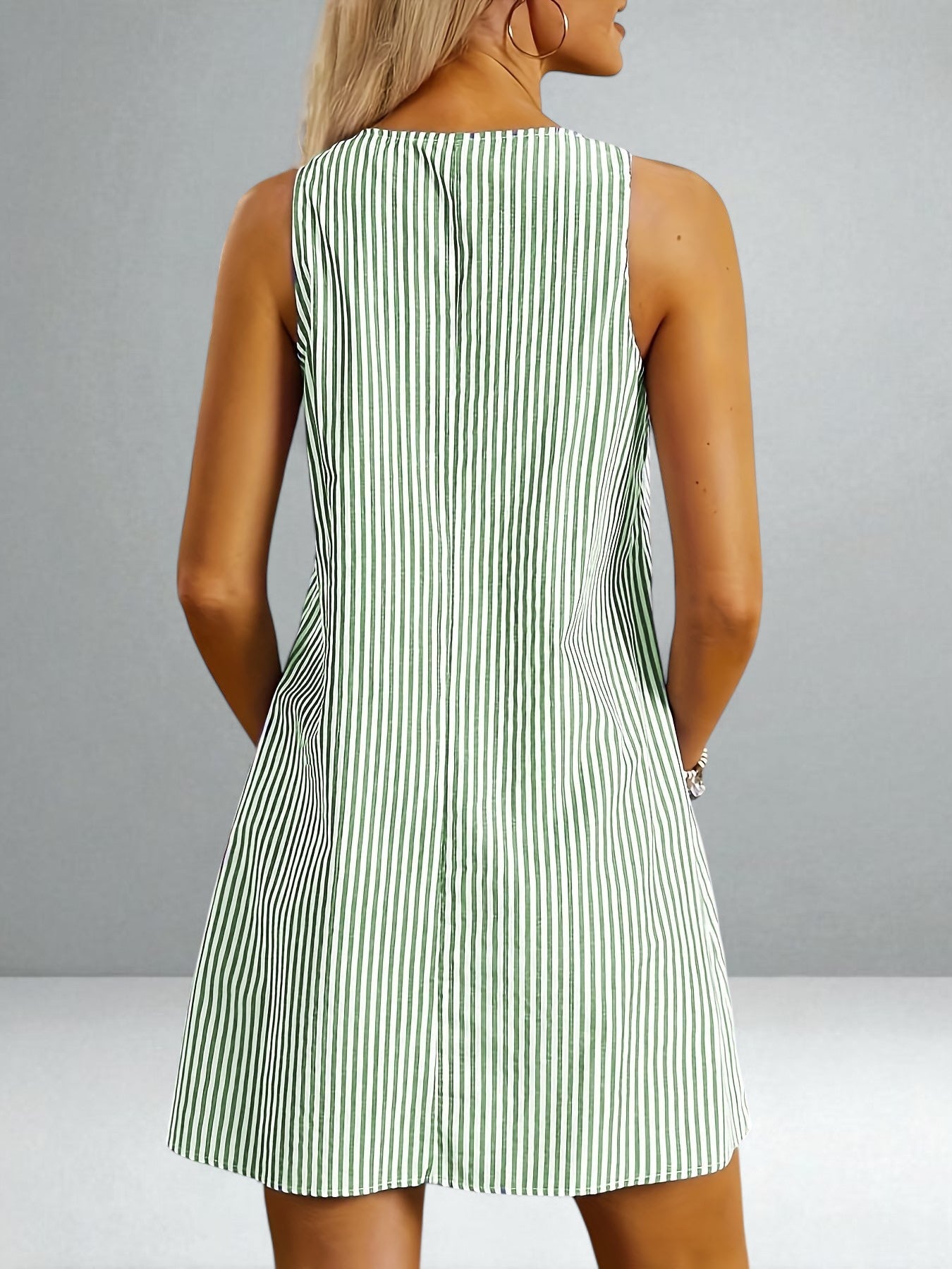 The Allison Sleeveless Striped Dress