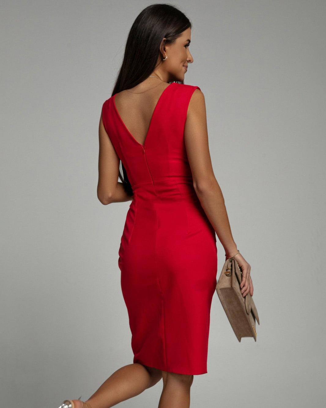 The Nadinee V-Neck Slit Dress
