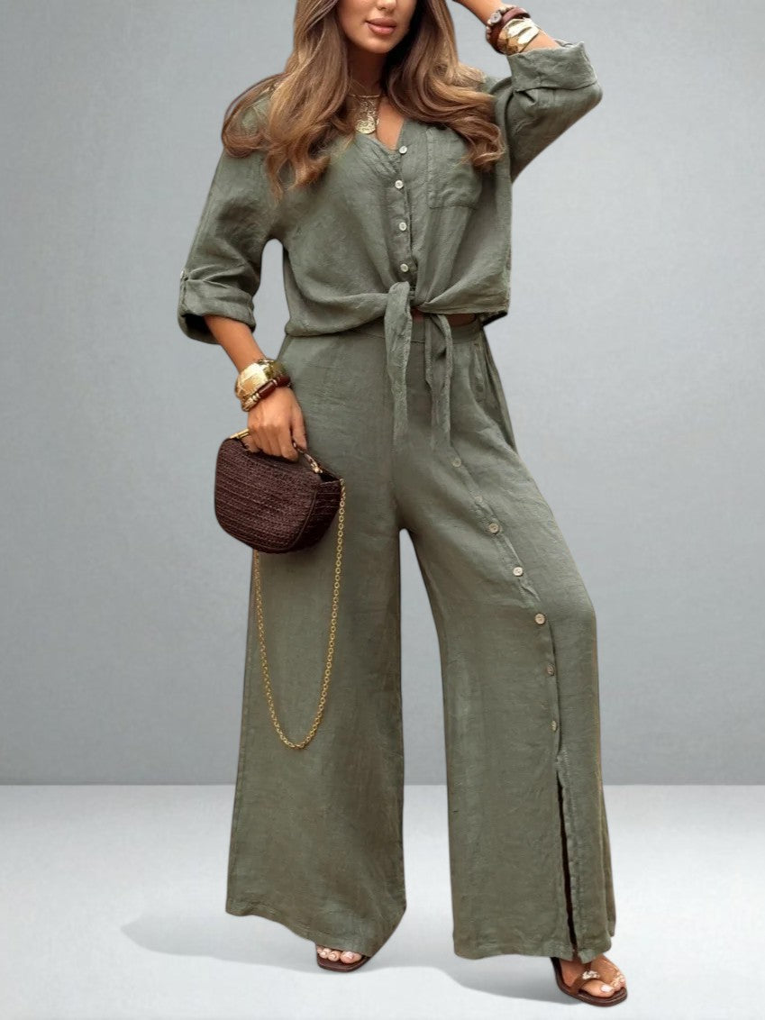 The Alina Buttoned Set