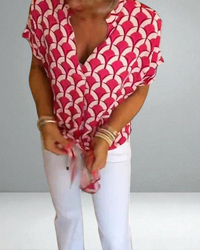 The Zabrina Geometric Print Top