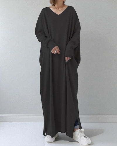 The Elena Casual V-Neck Dress