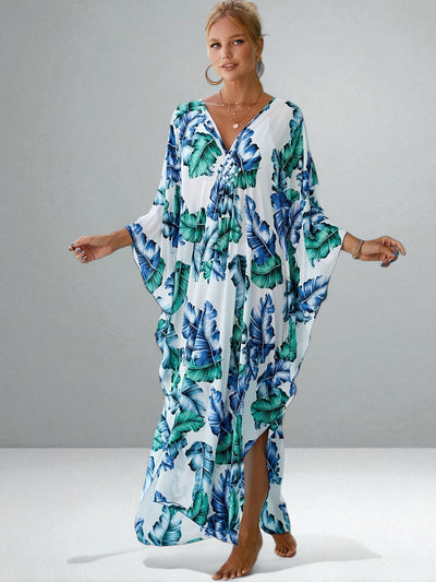 The Alina Palm Leaf Dress