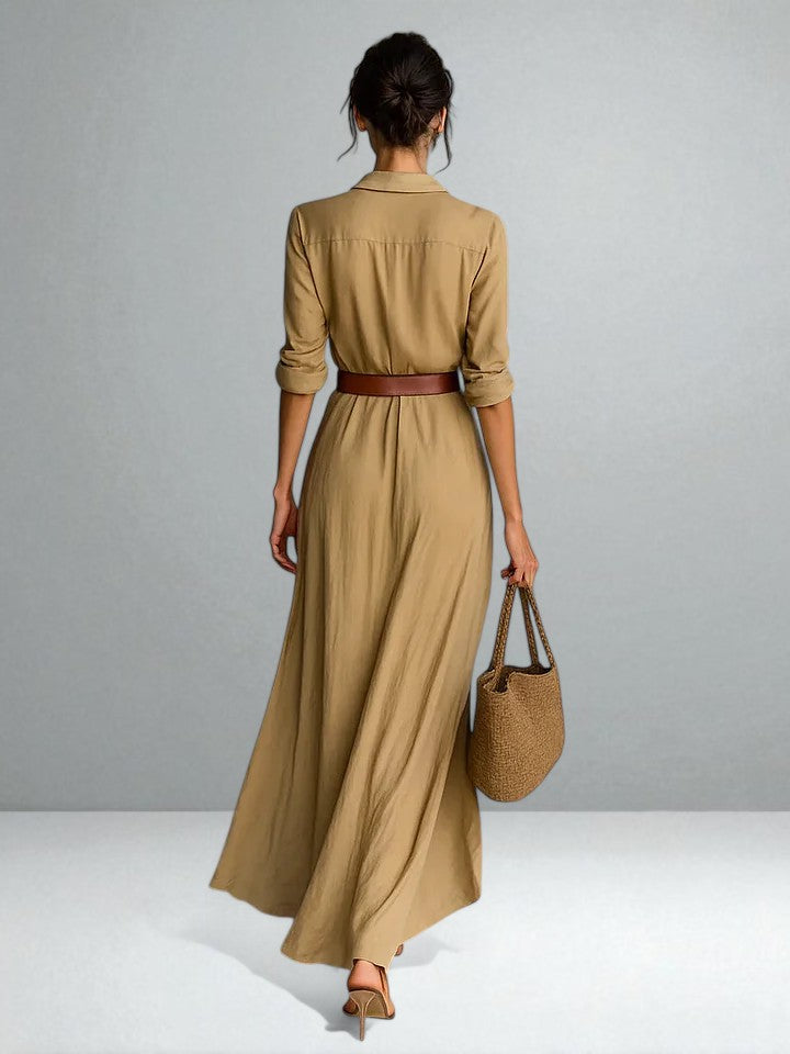 The Valeria Belted Maxi Dress