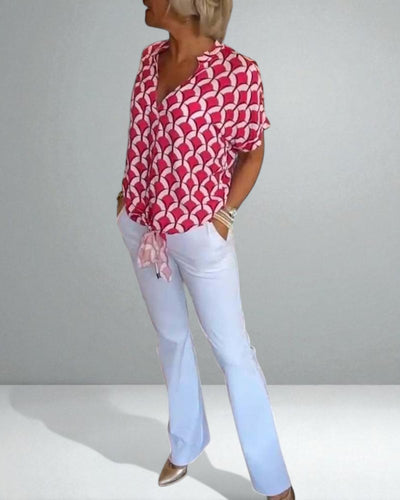 The Zabrina Geometric Print Top