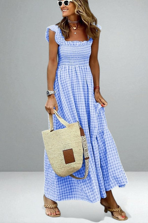The Odette Plaid Summer Dress