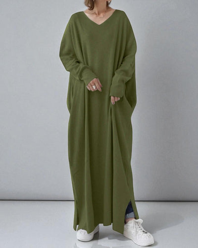 The Elena Casual V-Neck Dress