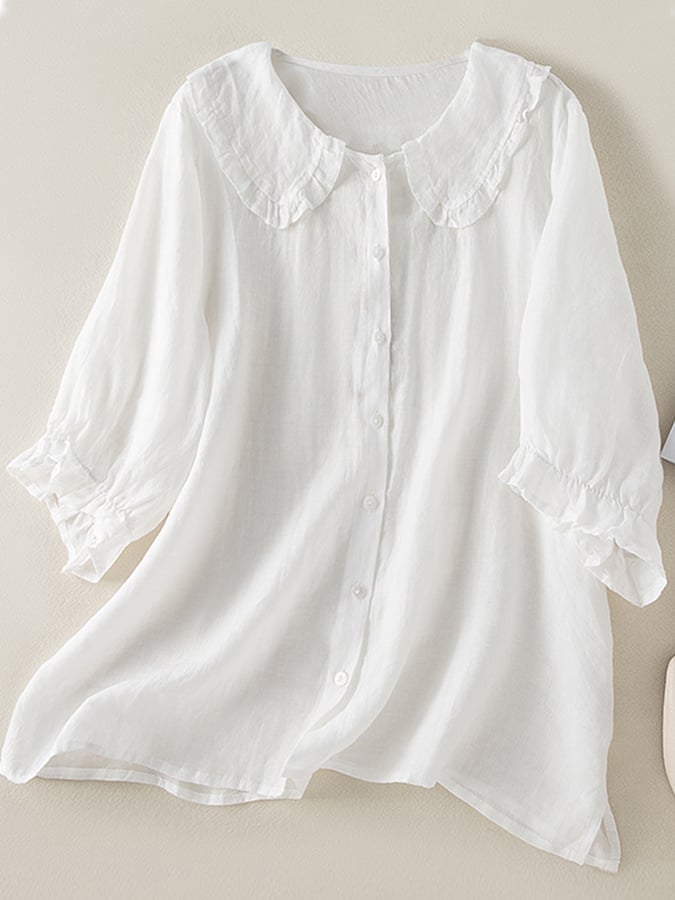 The Clara Ruffle Collar Shirt