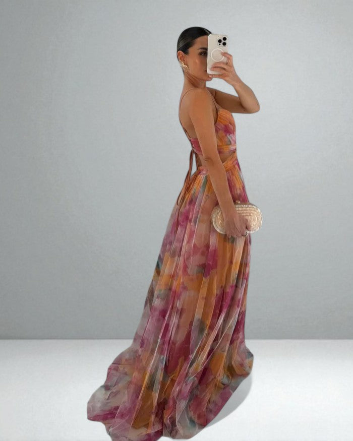 The Juliette Watercolor Maxi Dress