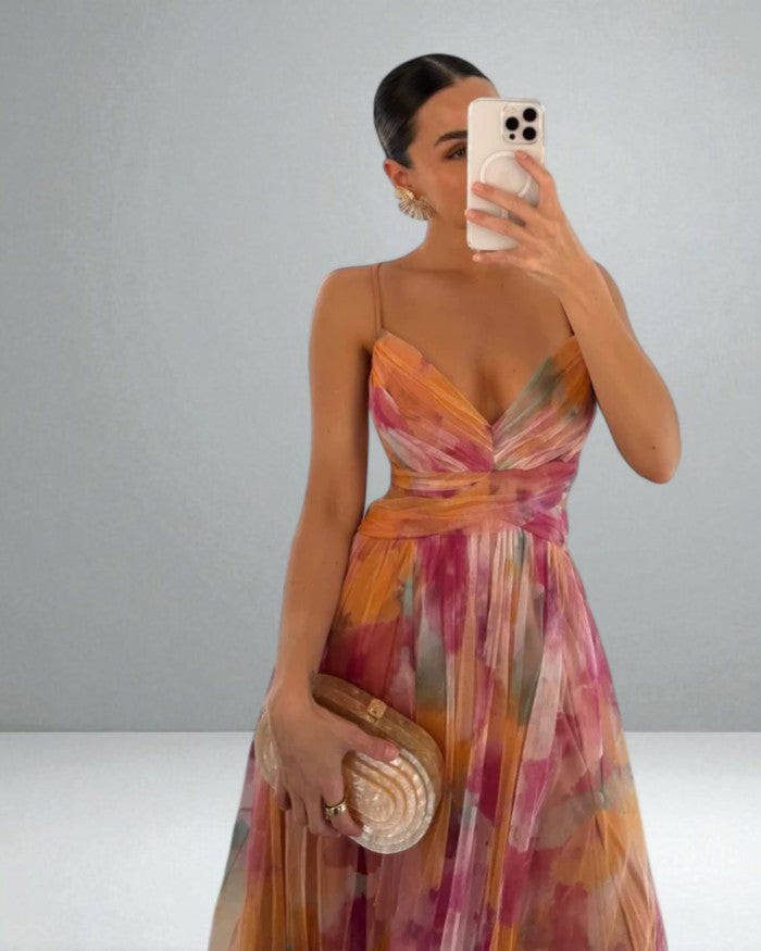 The Juliette Watercolor Maxi Dress