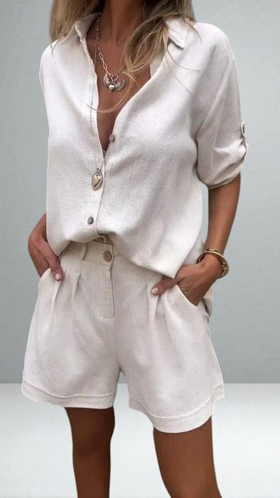 The Linda Summer Linen Set