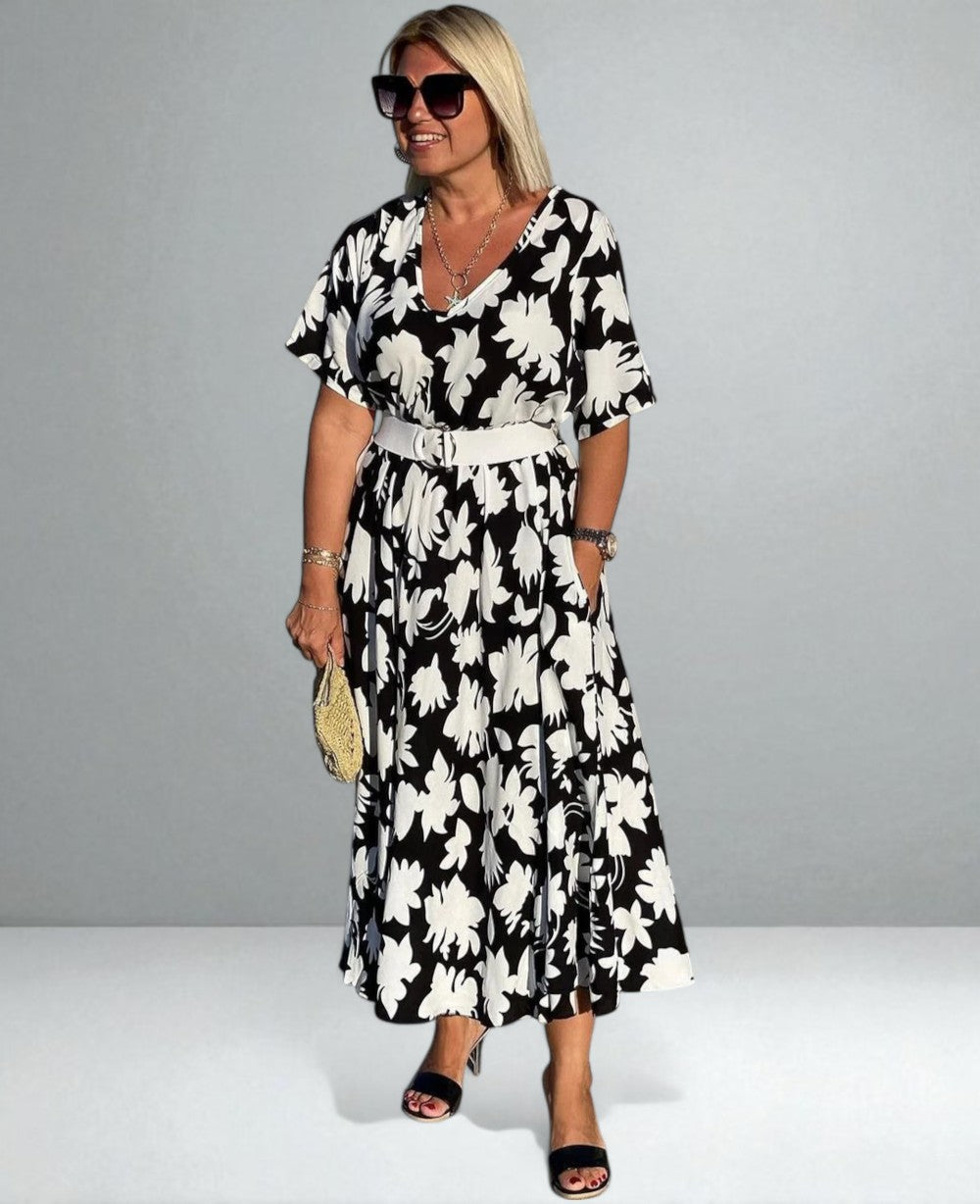 The Camila Elegant Belly-Cover Dress