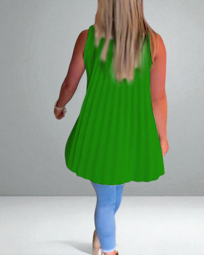 The Elise Sleeveless Ruffle Top with Lapels