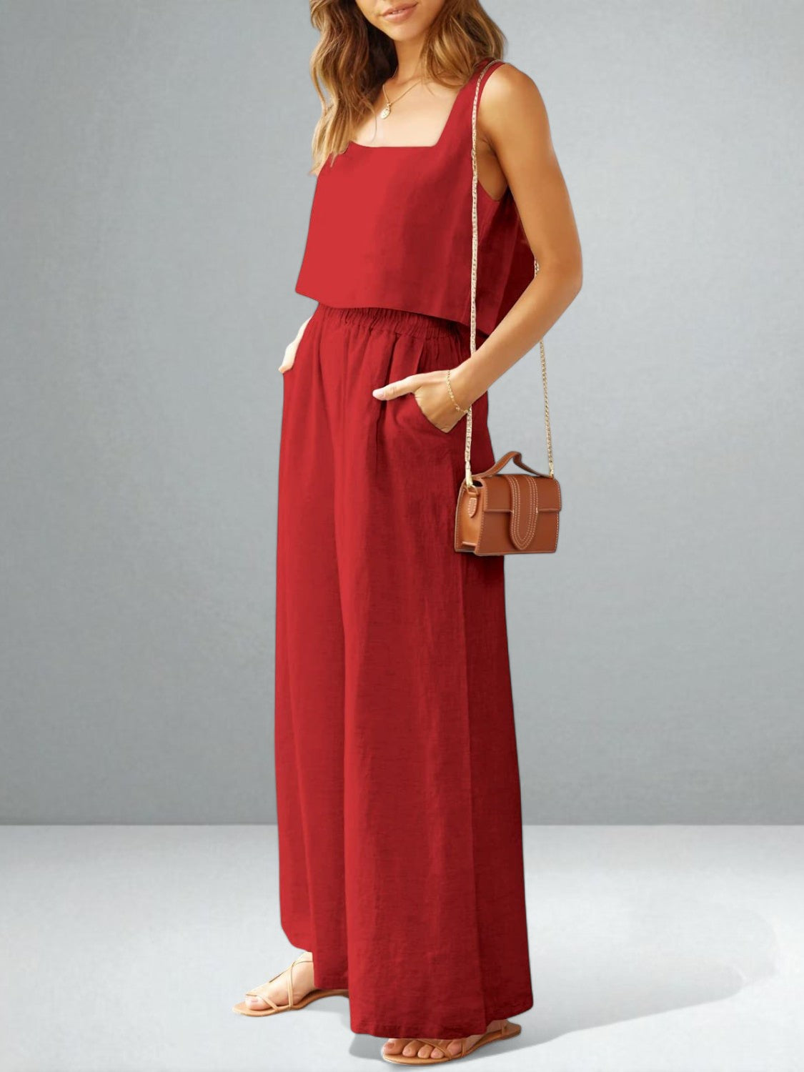 The Isabella Square Neck & Wide Leg Set