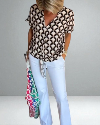 The Zabrina Geometric Print Top