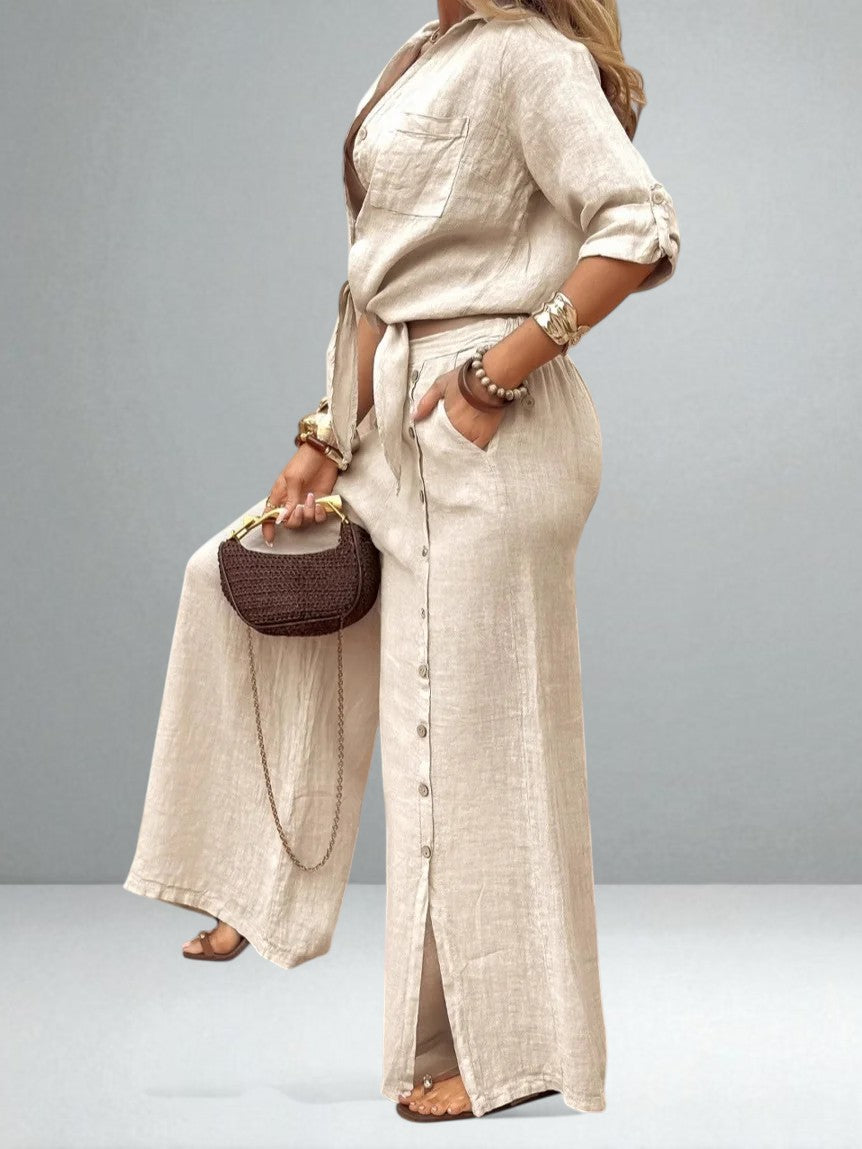 The Alina Buttoned Set