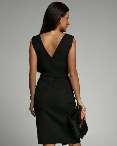The Nadinee V-Neck Slit Dress