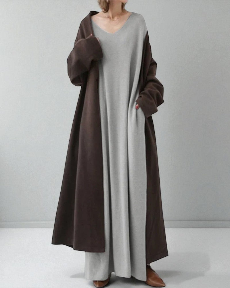 The Elena Casual V-Neck Dress