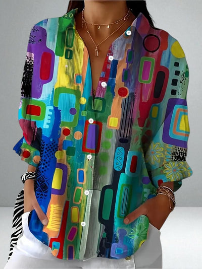 The Edna Geometric Blouse