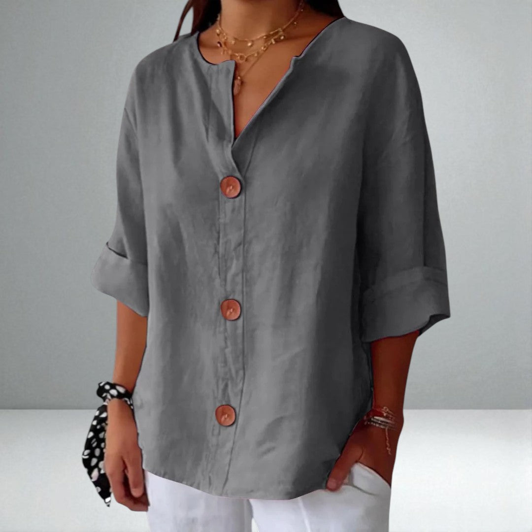 The Clara Linen Blouse