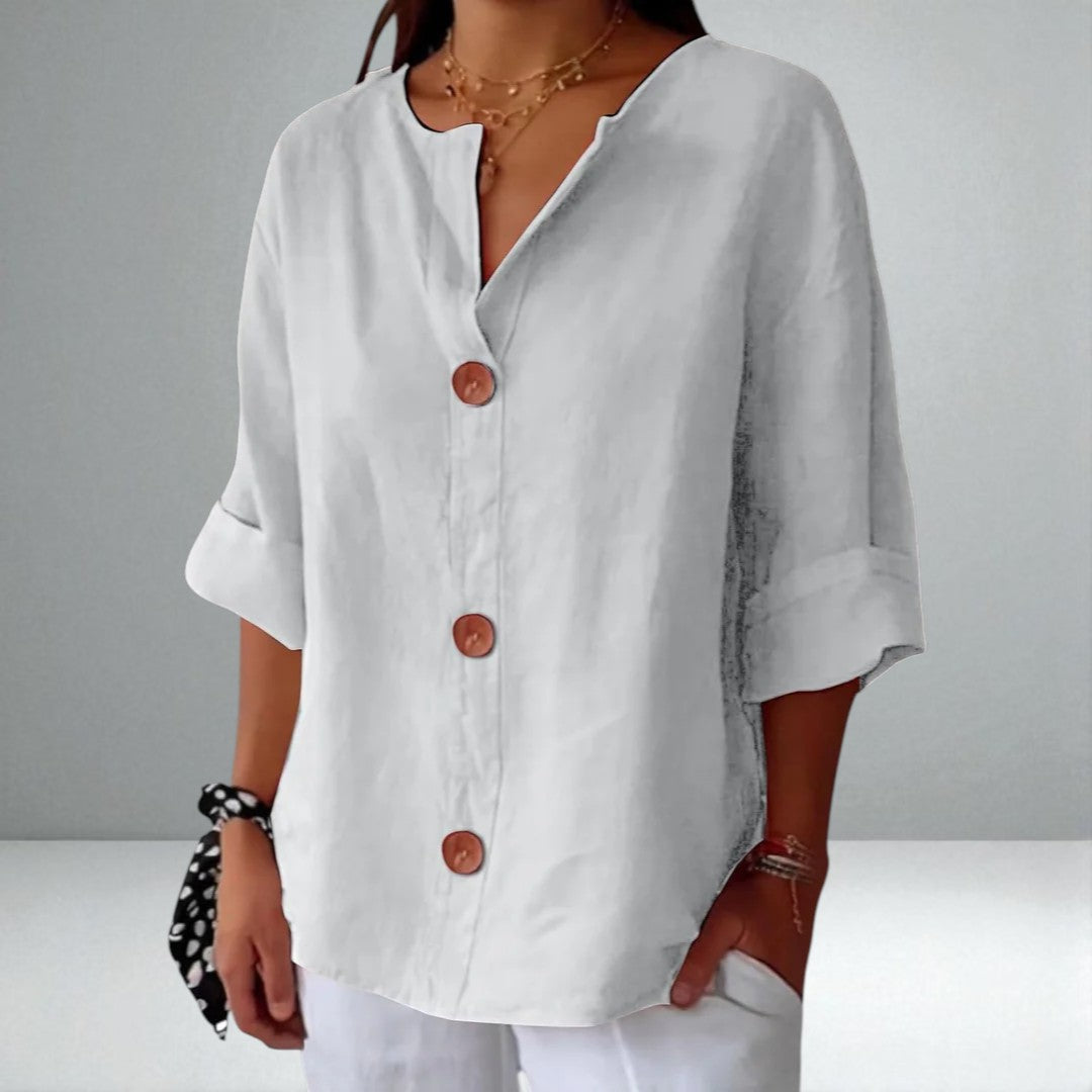 The Clara Linen Blouse