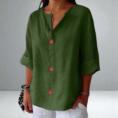 The Clara Linen Blouse