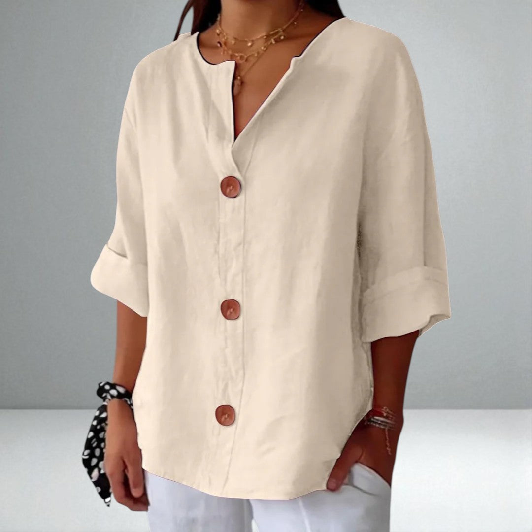 The Clara Linen Blouse